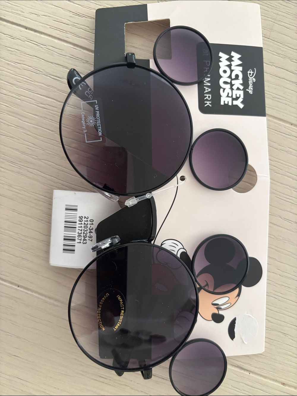 Disney Black Round Sunglasses